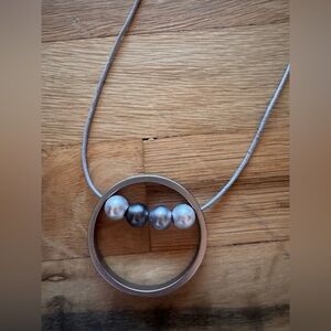 Sweet Lola Modern Circular Pearl Necklace